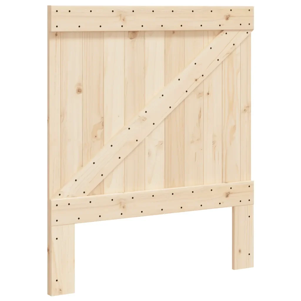 Letto singolo | Letto per adulti | Giroletto con Testiera 90x200 cm in Legno Massello di Pino - Image 6