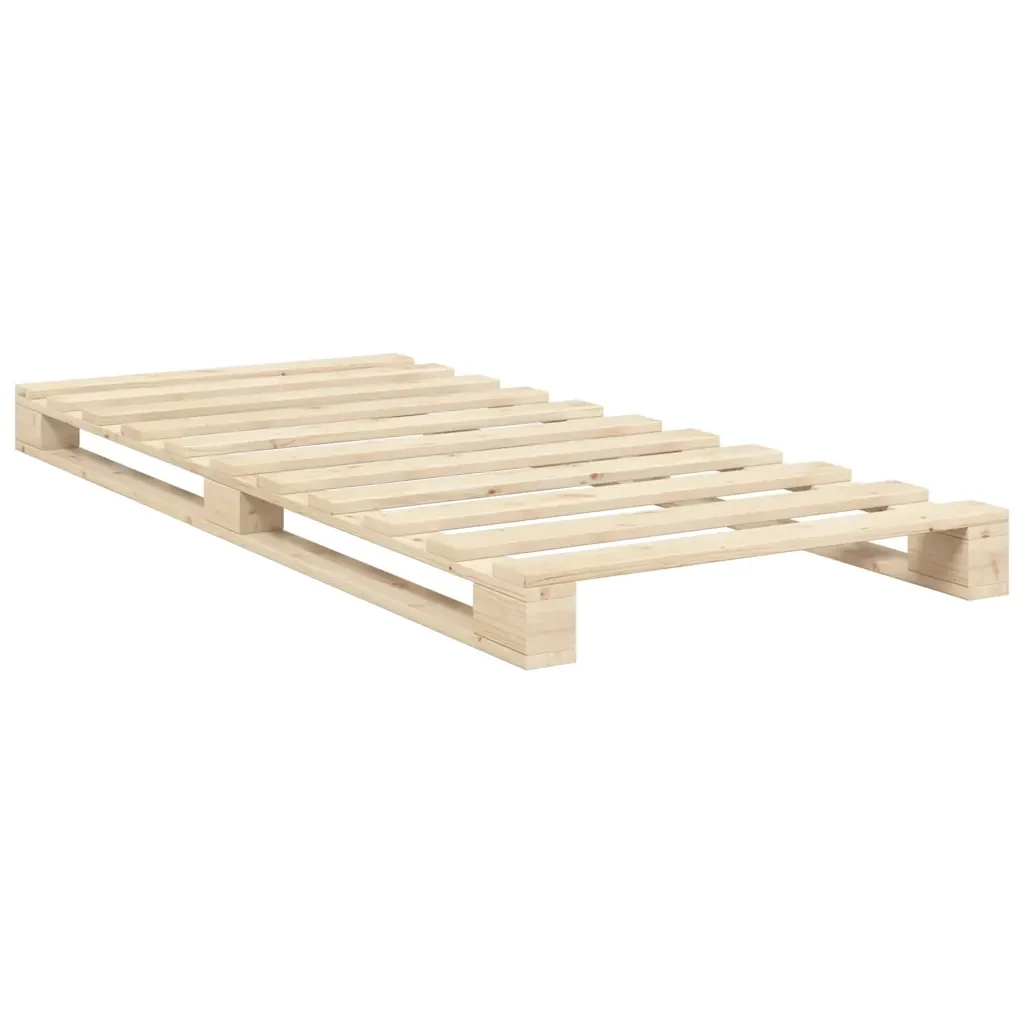 Letto singolo | Letto per adulti | Giroletto con Testiera 90x200 cm in Legno Massello di Pino - Image 7