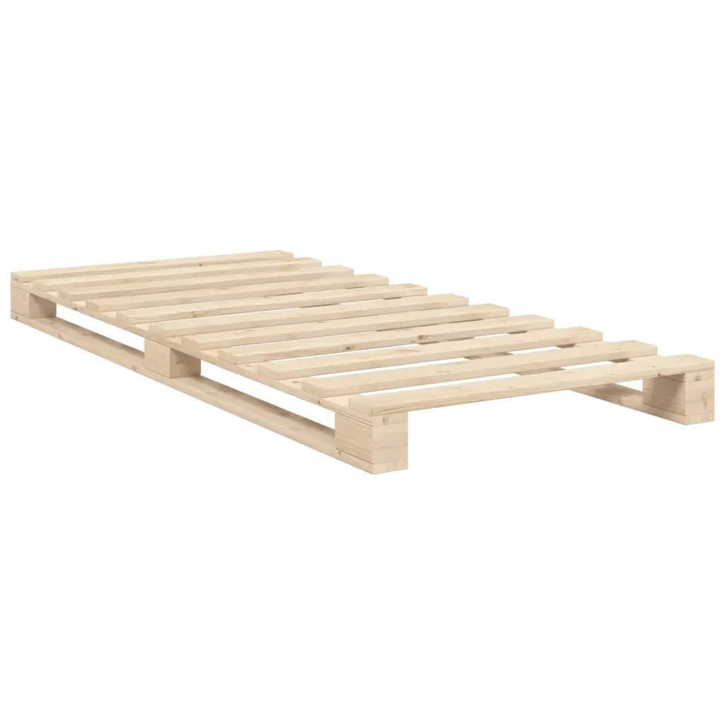 Letto singolo | Letto per adulti | Giroletto con Testiera 90x200 cm in Legno Massello di Pino - Image 7