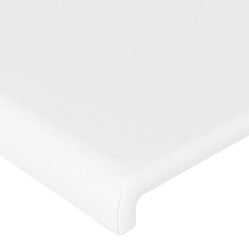 Letto singolo | Letto per adulti | Giroletto con Testiera Bianco 100x200 cm in Similpelle - Image 10