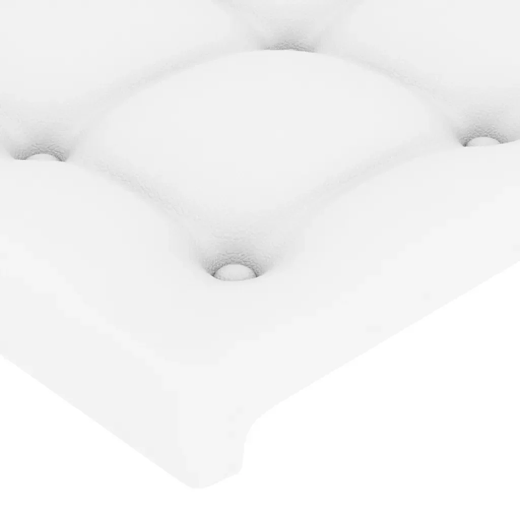 Letto singolo | Letto per adulti | Giroletto con Testiera Bianco 80x200 cm in Similpelle - Image 10