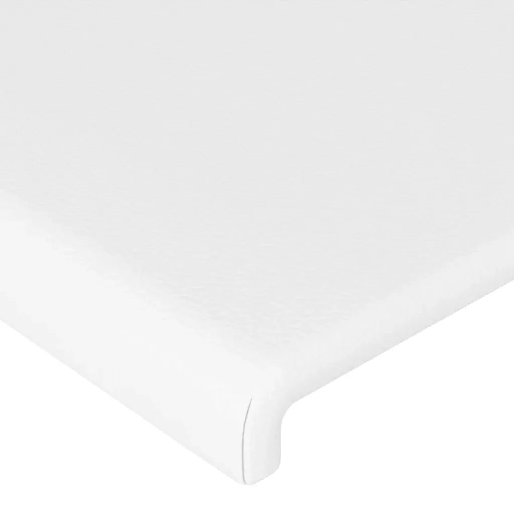 Letto singolo | Letto per adulti | Giroletto con Testiera Bianco 90x190 cm in Similpelle - Image 10