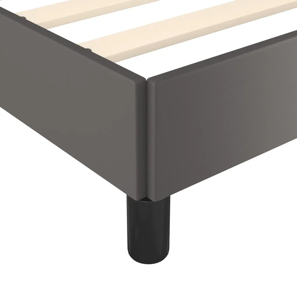 Letto singolo | Letto per adulti | Giroletto con Testiera Crema 100x200 cm in Similpelle - Image 8