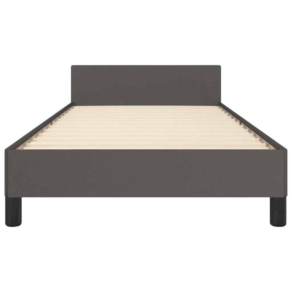 Letto singolo | Letto per adulti | Giroletto con Testiera Crema 100x200 cm in Similpelle - Image 6
