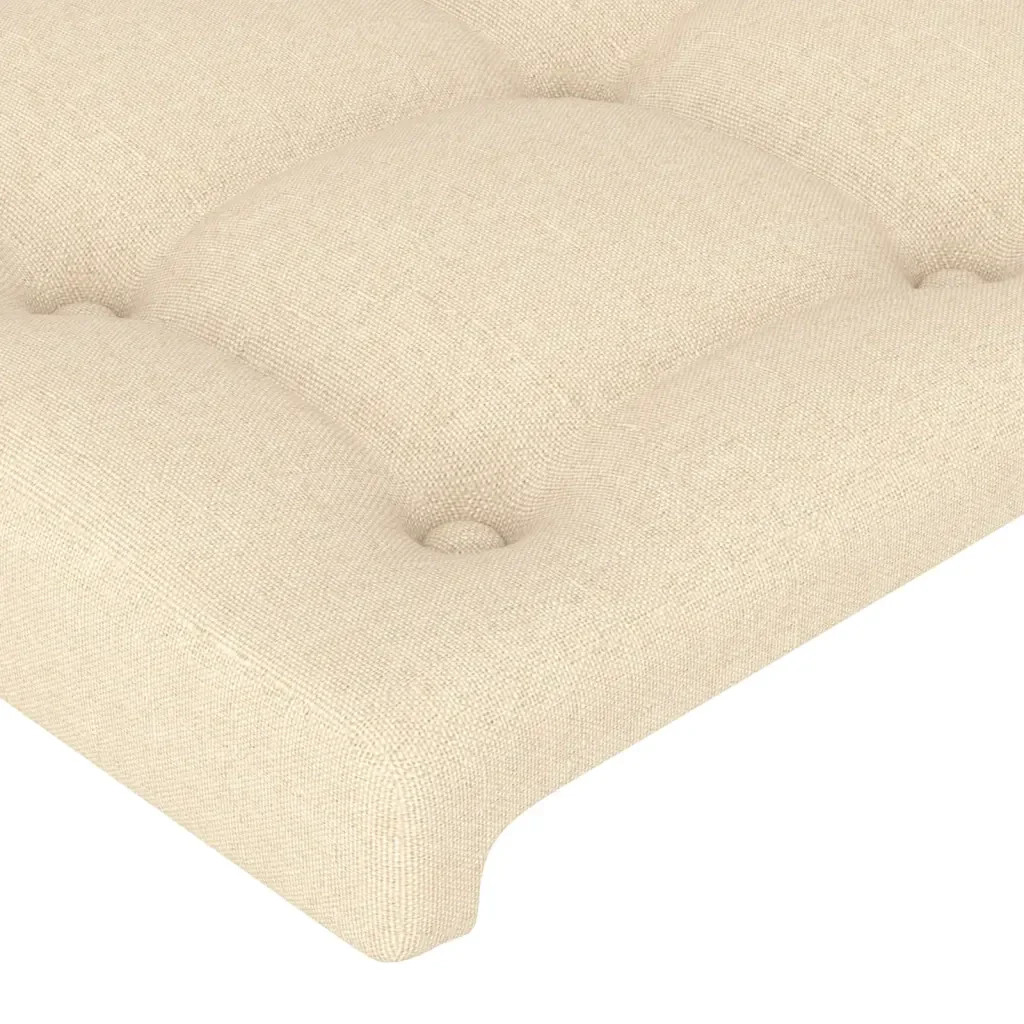Letto singolo | Letto per adulti | Giroletto con Testiera Crema 90x190 cm in Tessuto - Image 10