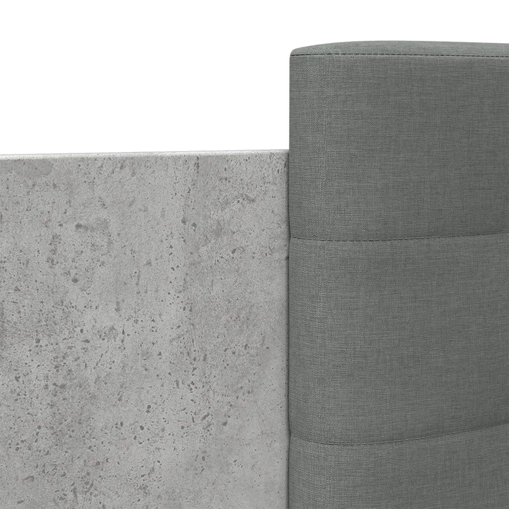 Letto singolo | Letto per adulti | Giroletto con Testiera e LED Grigio Cemento 75x190 cm - Image 9