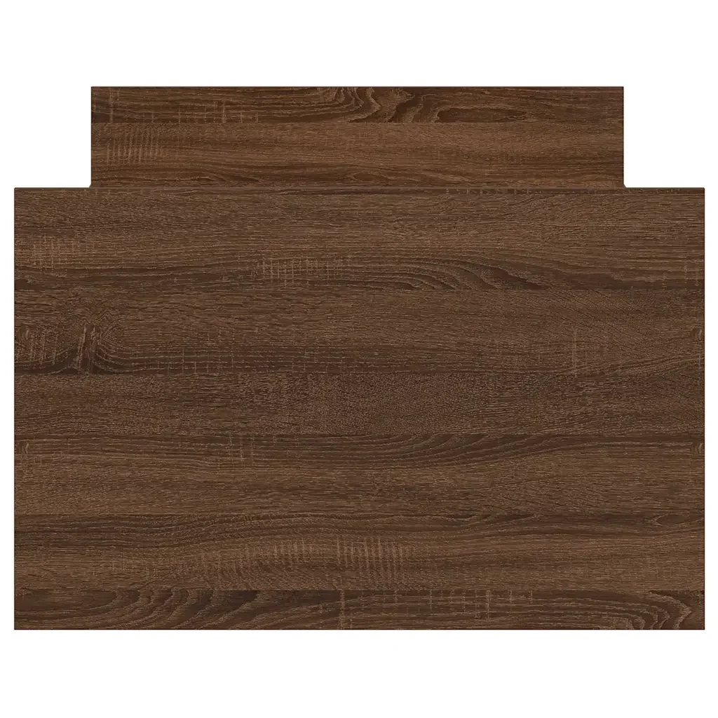 Letto singolo | Letto per adulti | Giroletto con Testiera e Pediera Rovere Marrone 75x190 cm - Image 7