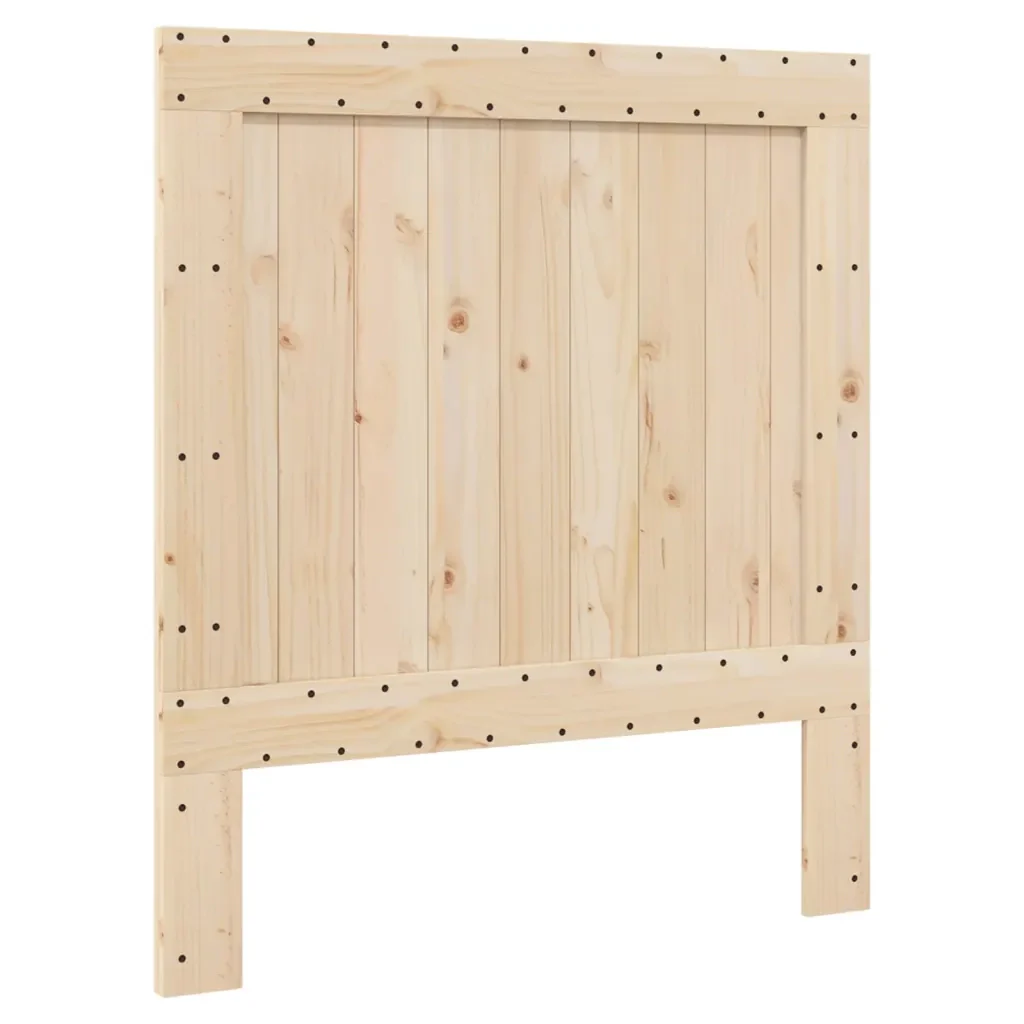 Letto singolo | Letto per adulti | Giroletto con Testiera Grigio 90x200 cm Legno Massello di Pino - Image 6