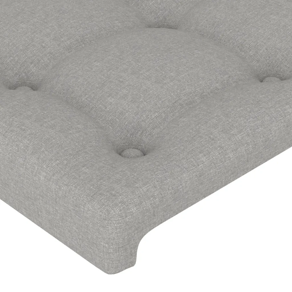 Letto singolo | Letto per adulti | Giroletto con Testiera Grigio Chiaro 80x200 cm in Tessuto - Image 10