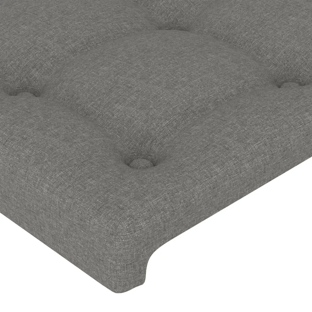 Letto singolo | Letto per adulti | Giroletto con Testiera Grigio Scuro 90x190 cm in Tessuto - Image 10