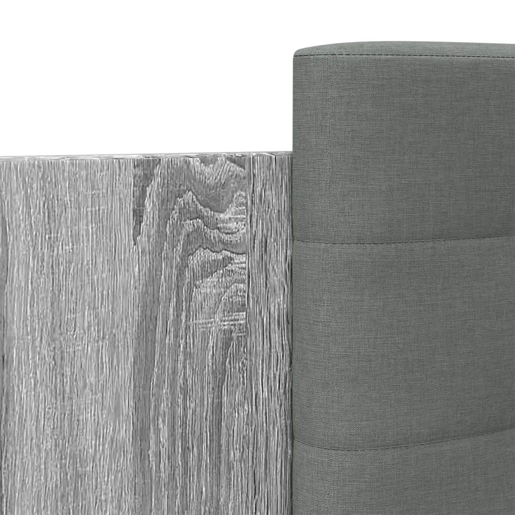 Letto singolo | Letto per adulti | Giroletto con Testiera Grigio Sonoma 75x190cm Legno Multistrato - Image 7
