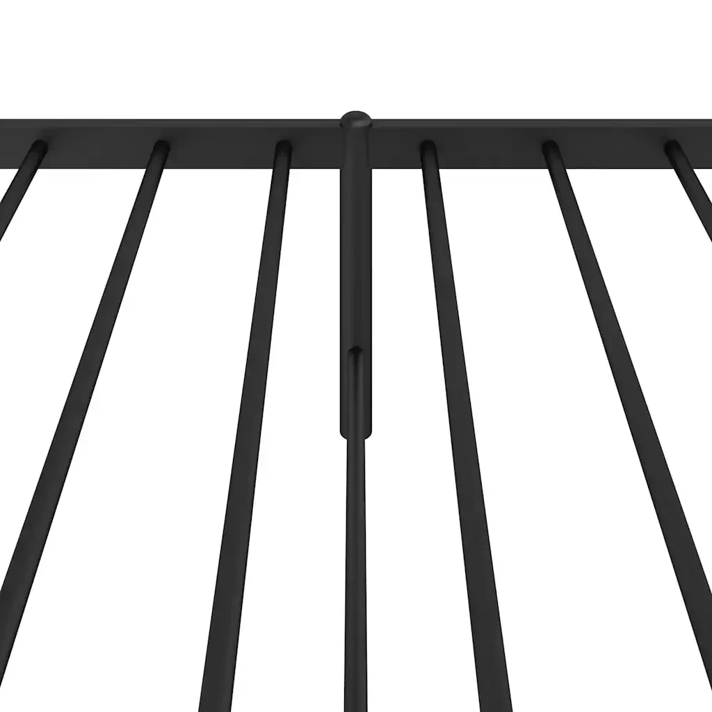Letto singolo | Letto per adulti | Giroletto con Testiera in Metallo Nero 75x190 cm - Image 8