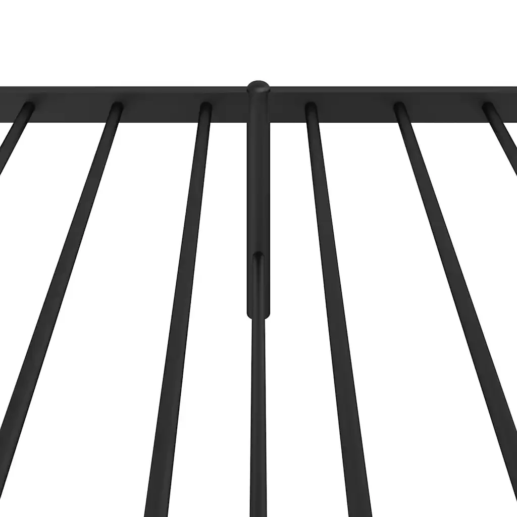 Letto singolo | Letto per adulti | Giroletto con Testiera in Metallo Nero 80x200 cm - Image 8