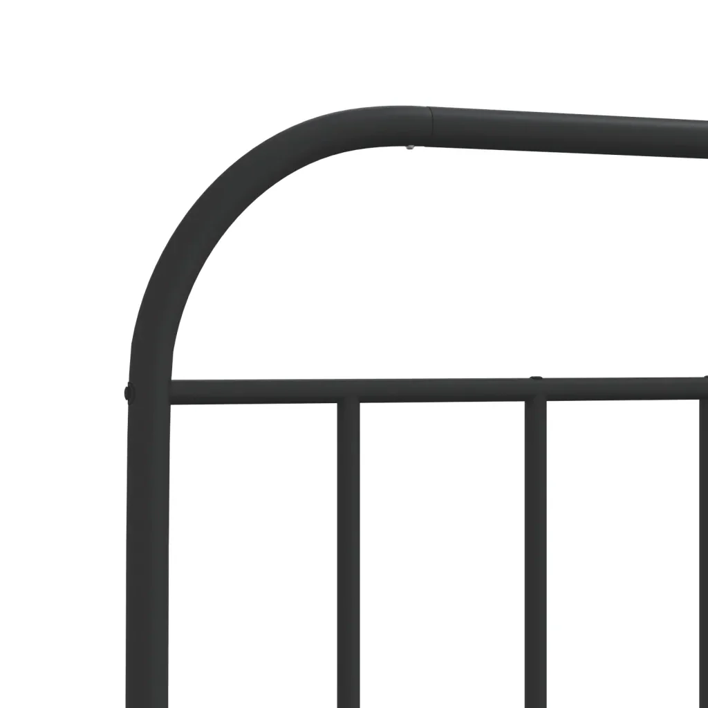Letto singolo | Letto per adulti | Giroletto con Testiera in Metallo Nero 90x190 cm - Image 9
