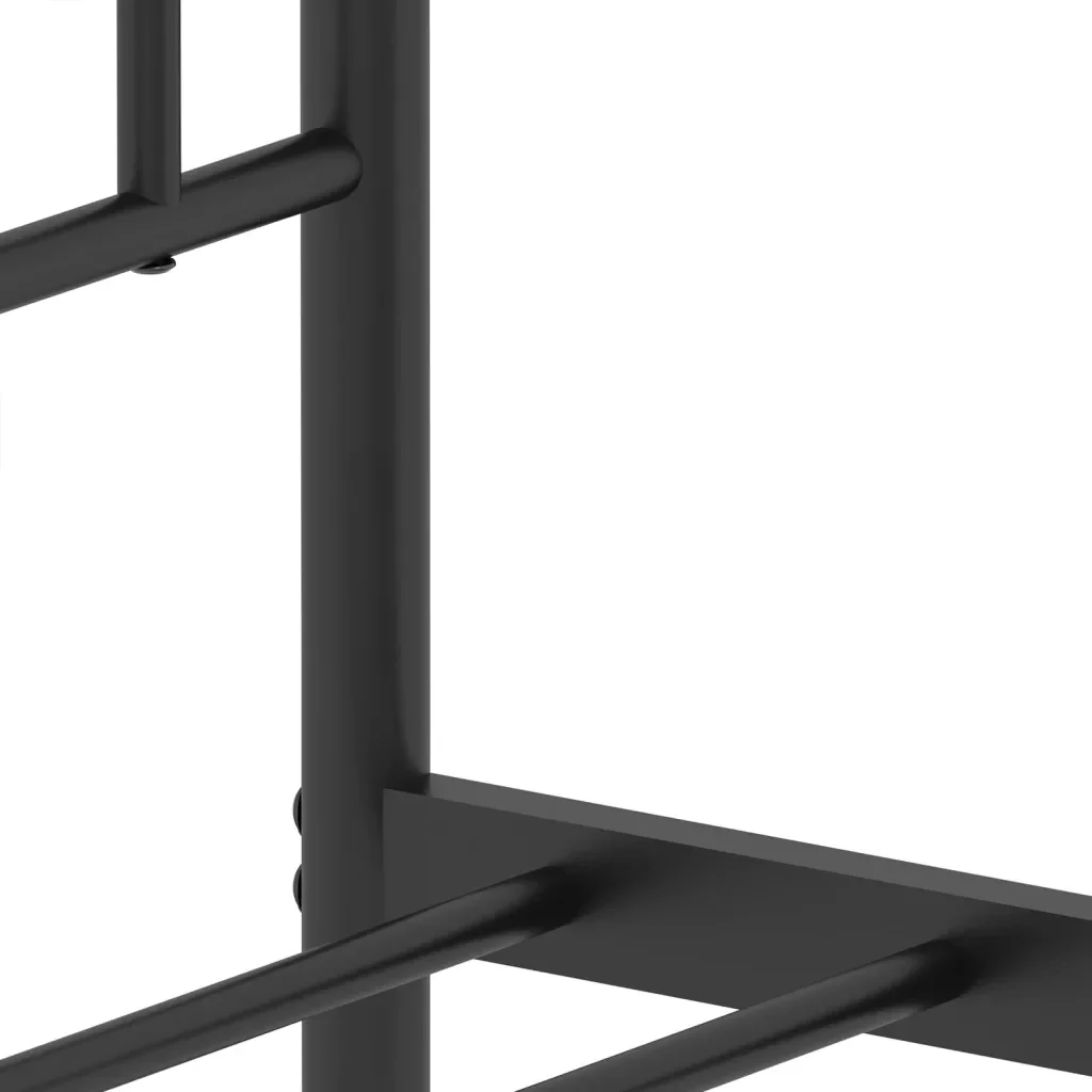 Letto singolo | Letto per adulti | Giroletto con Testiera in Metallo Nero 90x190 cm - Image 9