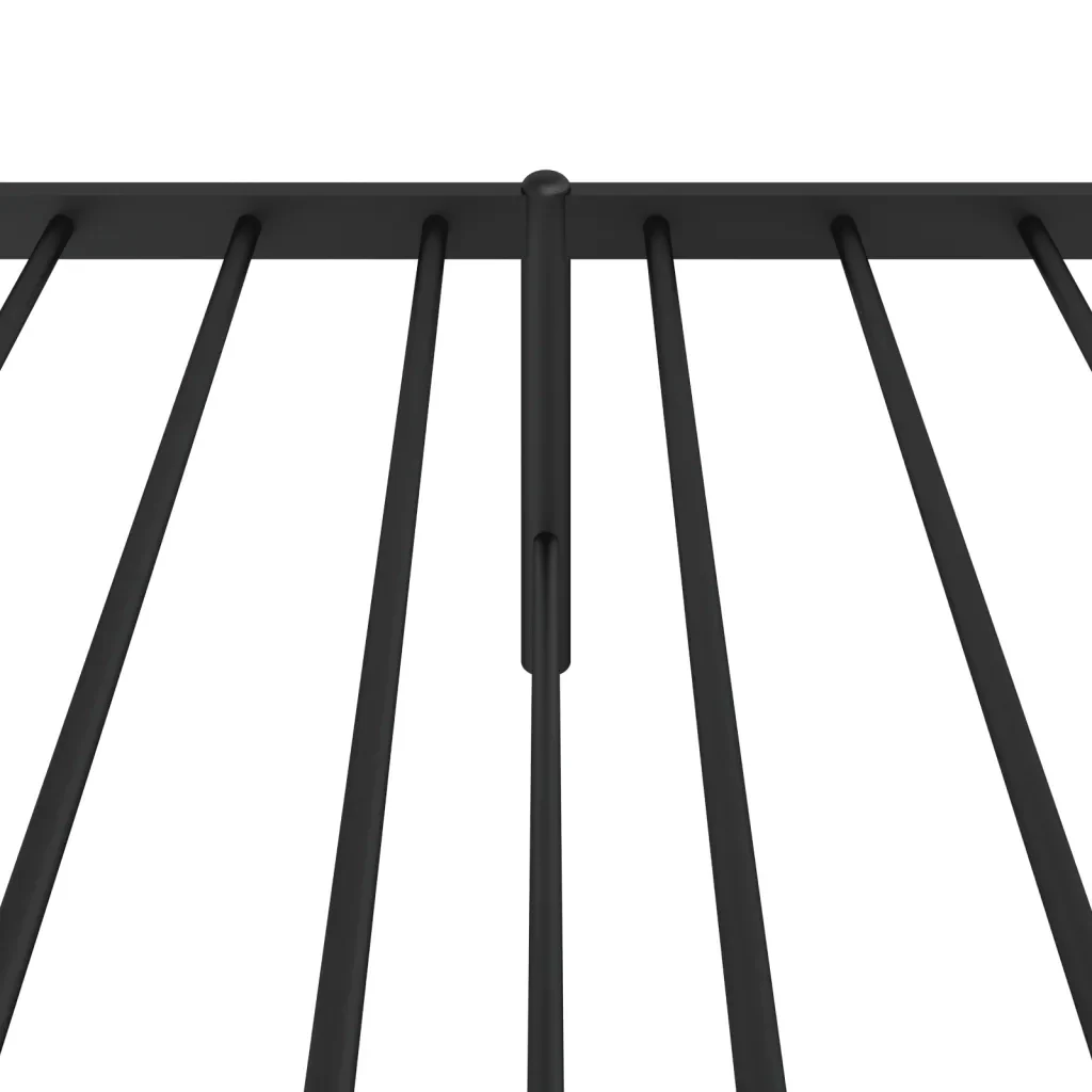 Letto singolo | Letto per adulti | Giroletto con Testiera in Metallo Nero 90x200 cm - Image 8