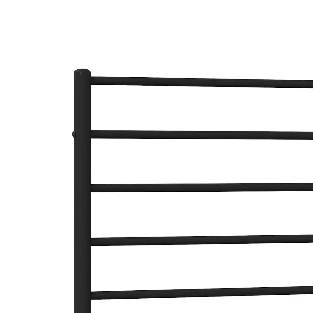 Letto singolo | Letto per adulti | Giroletto con Testiera in Metallo Nero 90x200 cm - Image 9