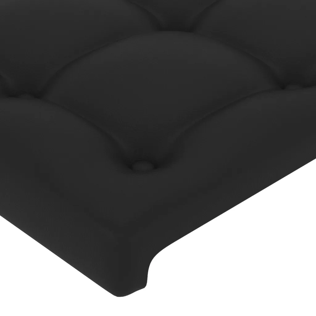 Letto singolo | Letto per adulti | Giroletto con Testiera Nero 100x200 cm in Similpelle - Image 10