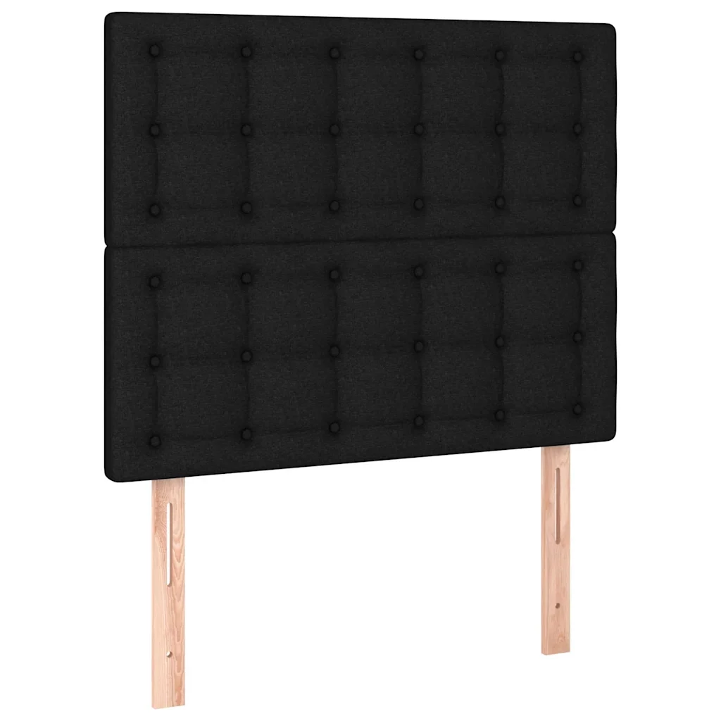 Letto singolo | Letto per adulti | Giroletto con Testiera Nero 80x200 cm in Tessuto - Image 9