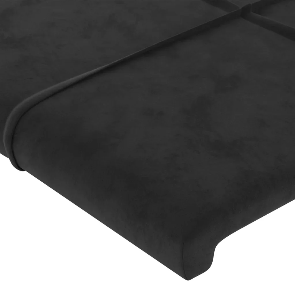 Letto singolo | Letto per adulti | Giroletto con Testiera Nero 80x200 cm in Velluto - Image 10