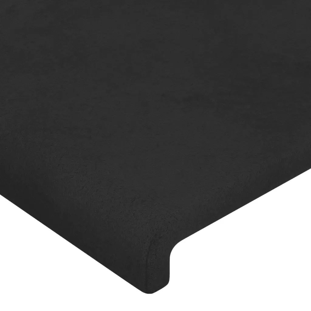 Letto singolo | Letto per adulti | Giroletto con Testiera Nero 90x190 cm in Velluto - Image 10