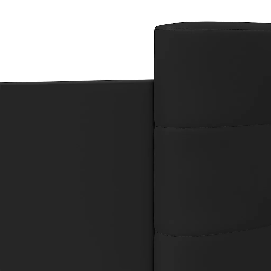 Letto singolo | Letto per adulti | Giroletto con Testiera Nero 90x200 cm in Legno Multistrato - Image 7