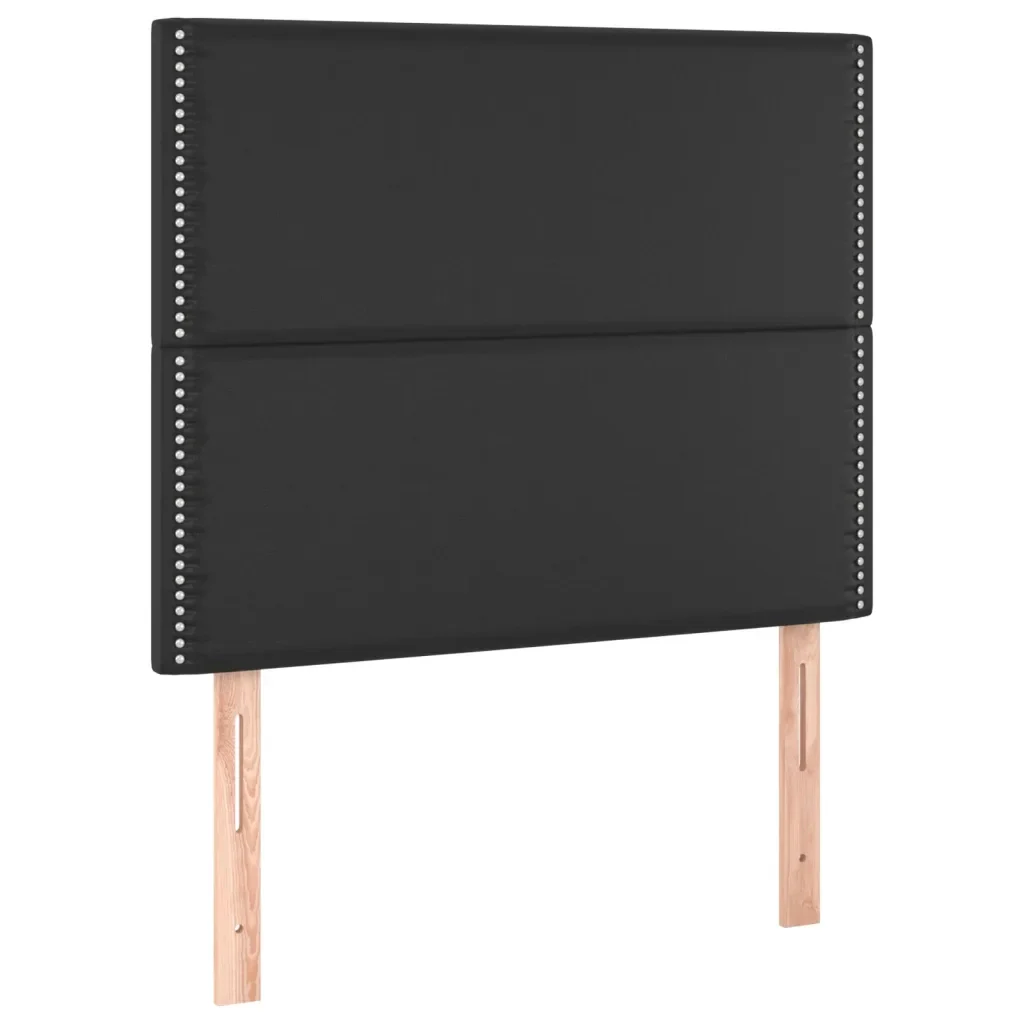 Letto singolo | Letto per adulti | Giroletto con Testiera Nero 90x200 cm in Similpelle - Image 9