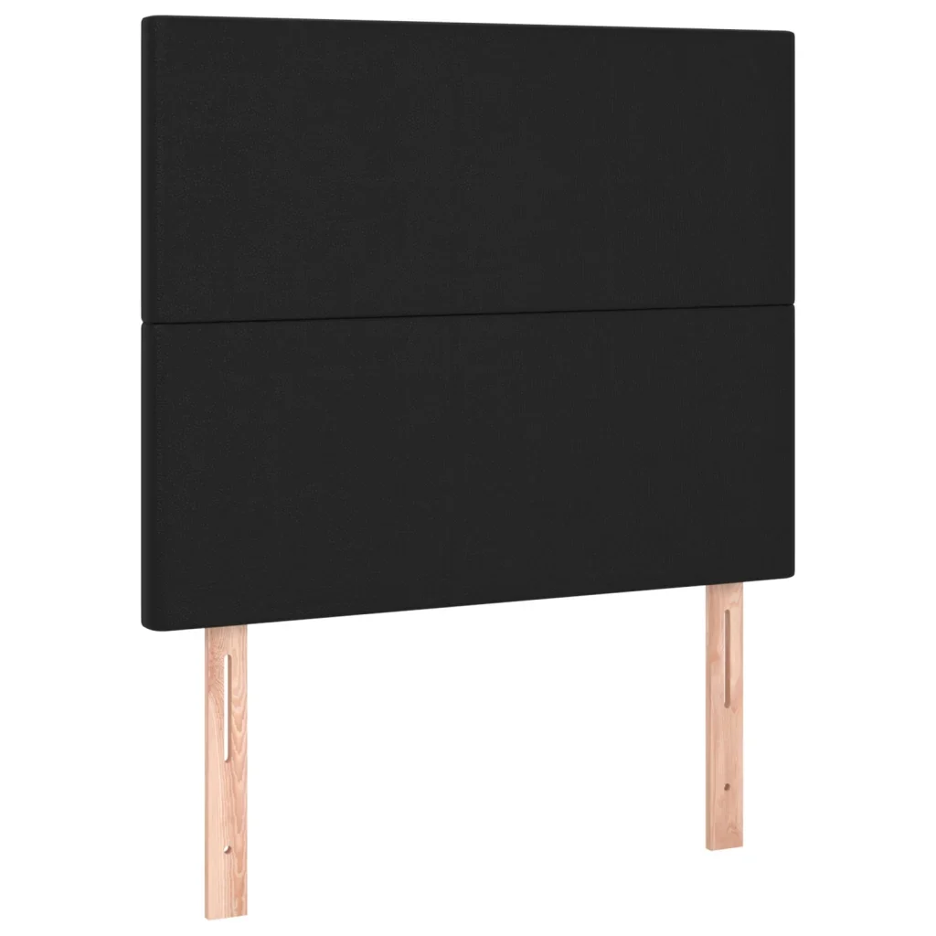 Letto singolo | Letto per adulti | Giroletto con Testiera Nero 90x200 cm in Similpelle - Image 9