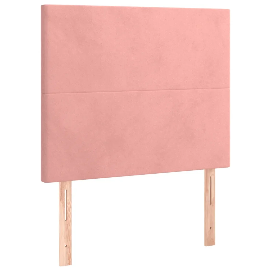 Letto singolo | Letto per adulti | Giroletto con Testiera Rosa 100x200 cm in Velluto - Image 9