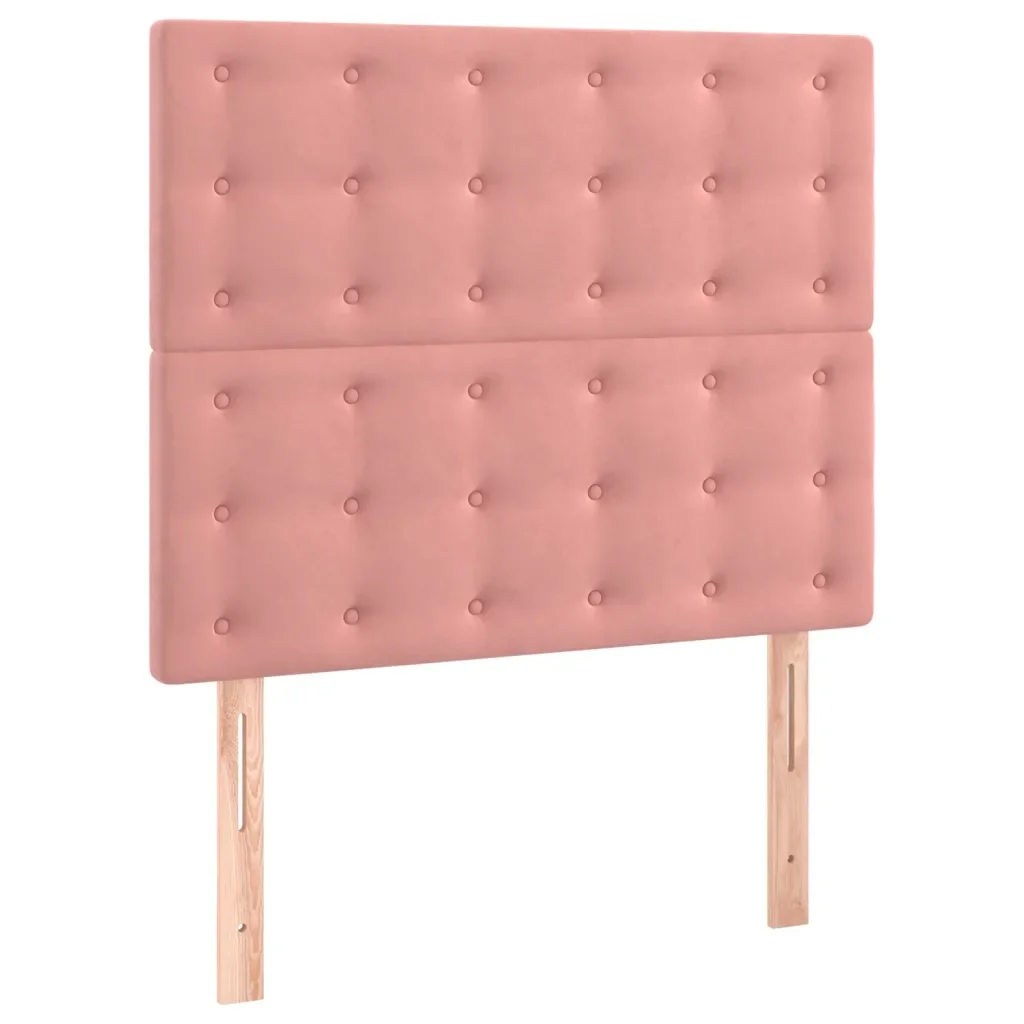 Letto singolo | Letto per adulti | Giroletto con Testiera Rosa 100x200 cm in Velluto - Image 8