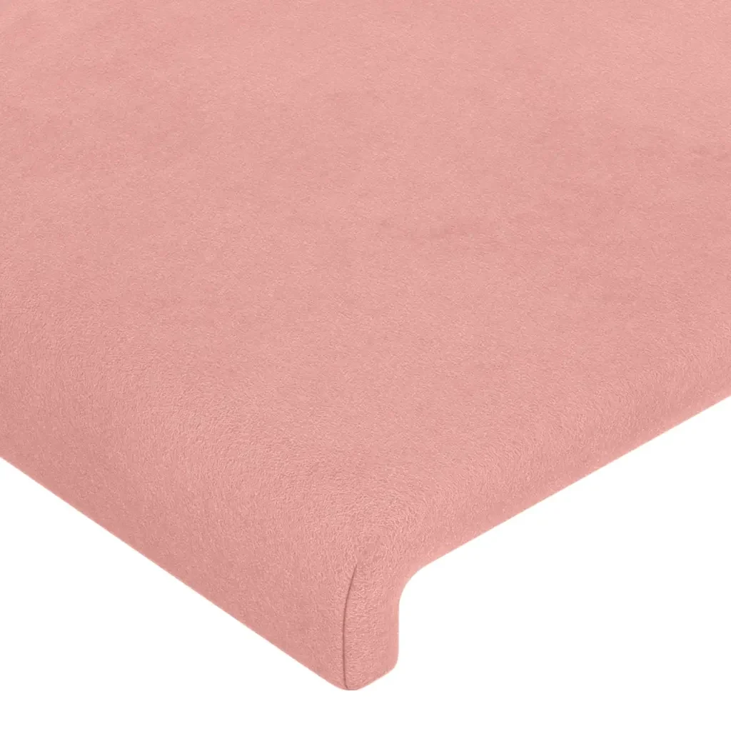 Letto singolo | Letto per adulti | Giroletto con Testiera Rosa 90x190 cm in Velluto - Image 10