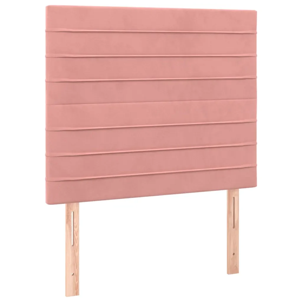 Letto singolo | Letto per adulti | Giroletto con Testiera Rosa 90x190 cm in Velluto - Image 8
