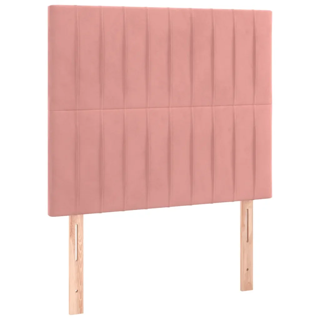 Letto singolo | Letto per adulti | Giroletto con Testiera Rosa 90x200 cm in Velluto - Image 8