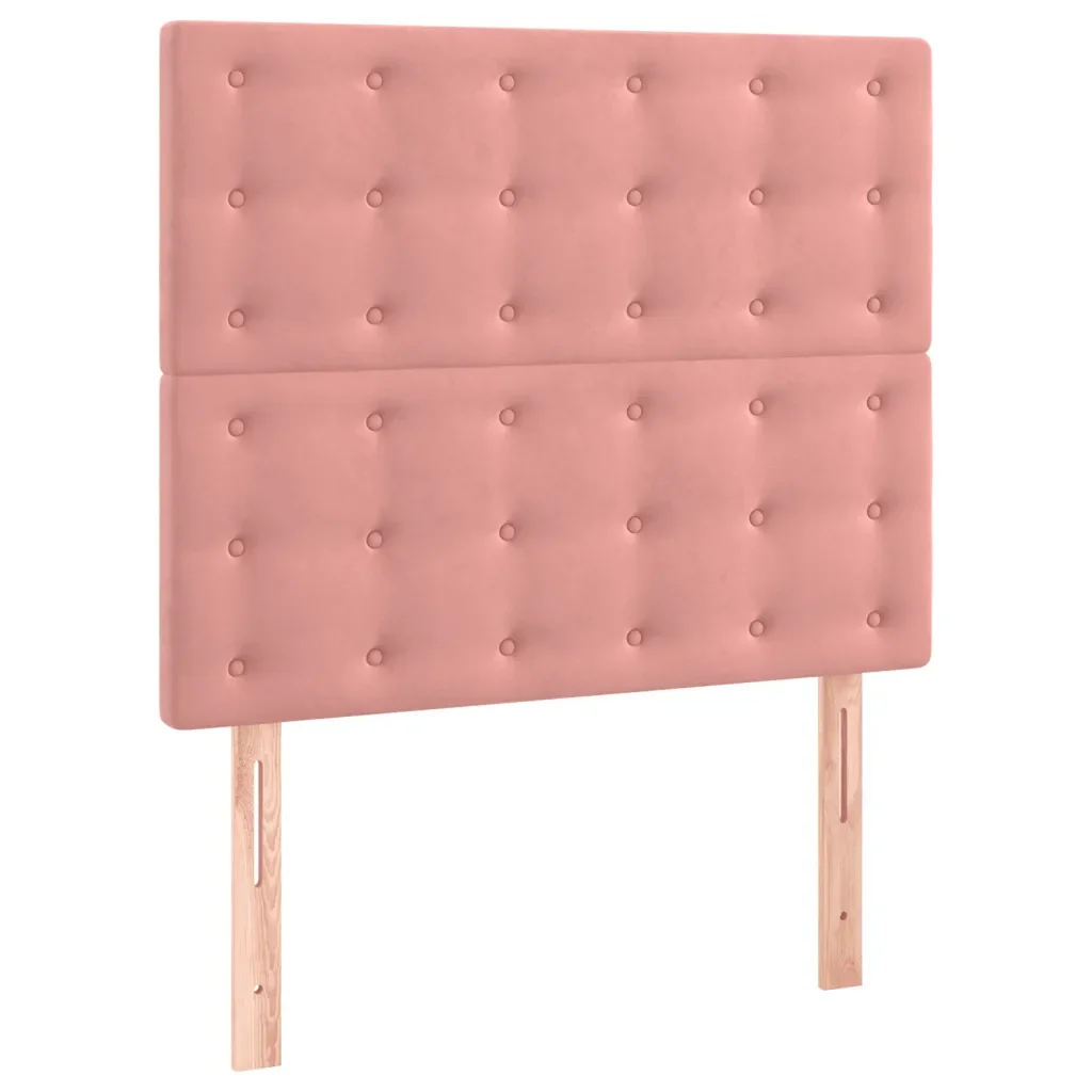 Letto singolo | Letto per adulti | Giroletto con Testiera Rosa 90x200 cm in Velluto - Image 8