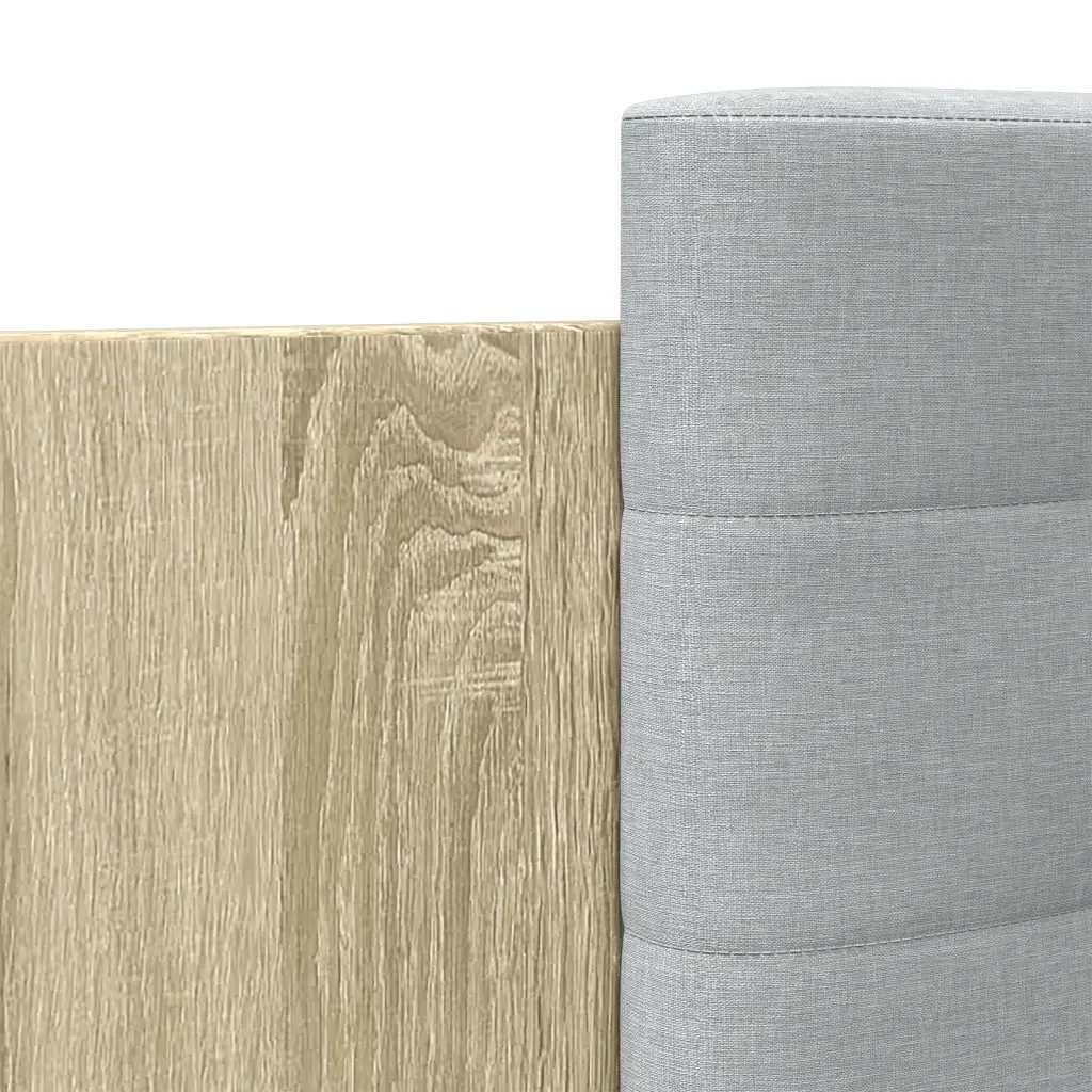Letto singolo | Letto per adulti | Giroletto con Testiera Rovere Sonoma 75x190cm Legno Multistrato - Image 7