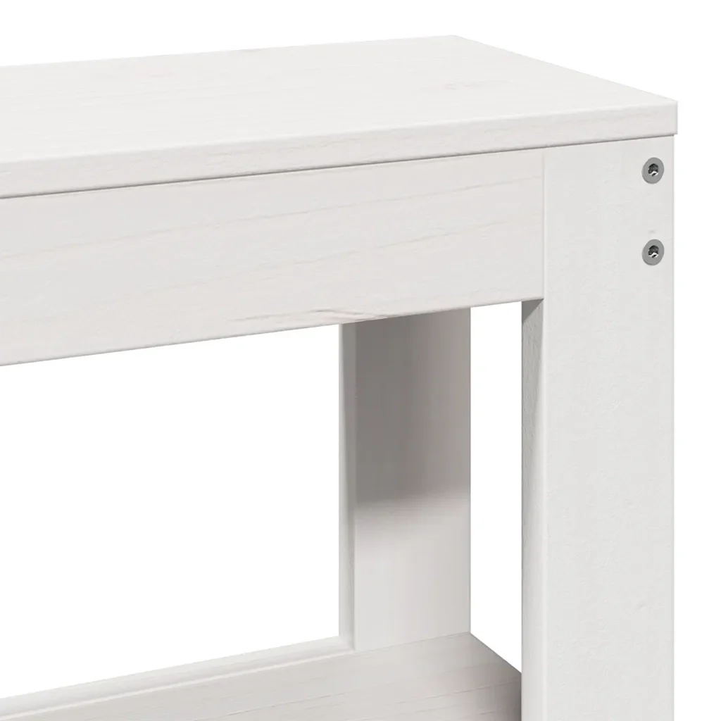 Letto singolo | Letto per adulti | Giroletto con Testiera senza Materasso Bianco 90x190 cm - Image 9