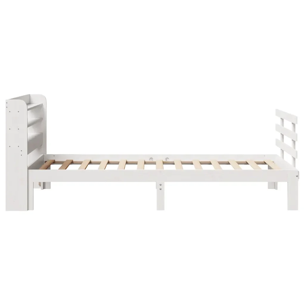 Letto singolo | Letto per adulti | Giroletto con Testiera senza Materasso Bianco 90x200 cm - Image 7