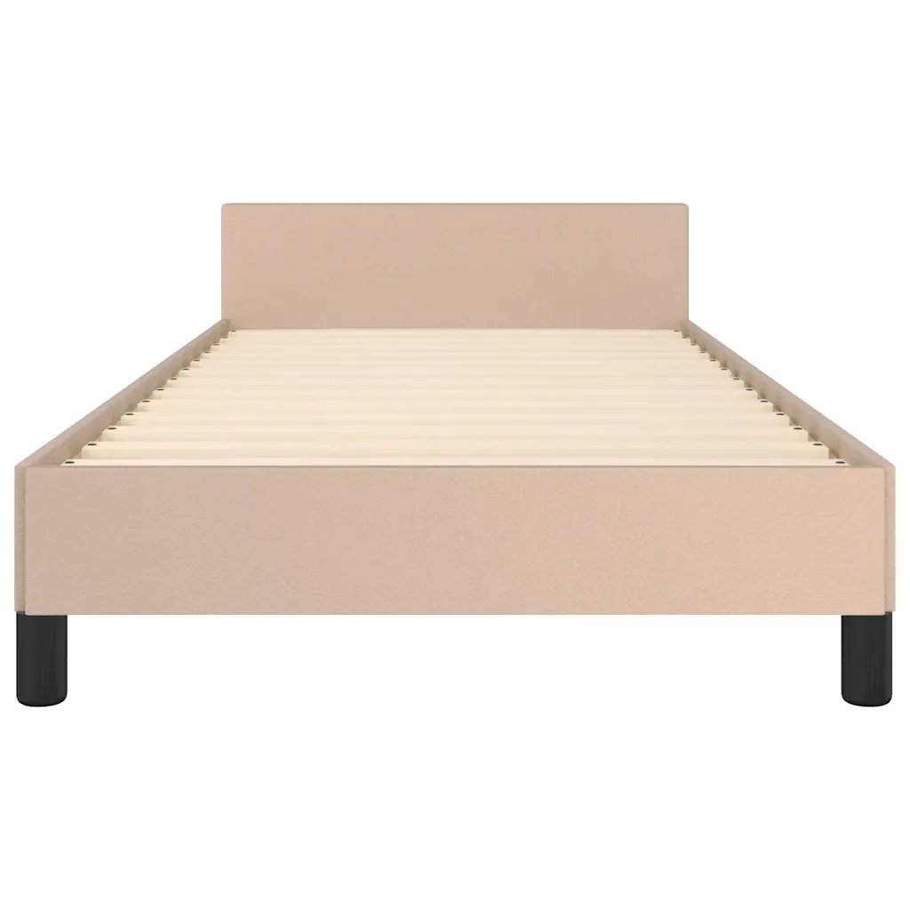 Letto singolo | Letto per adulti | Giroletto con Testiera senza Materasso Cappuccino 100x200 cm - Image 5