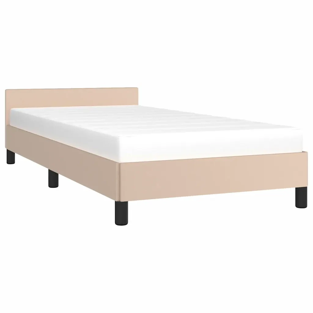 Letto singolo | Letto per adulti | Giroletto con Testiera senza Materasso Cappuccino 80x200 cm - Image 4