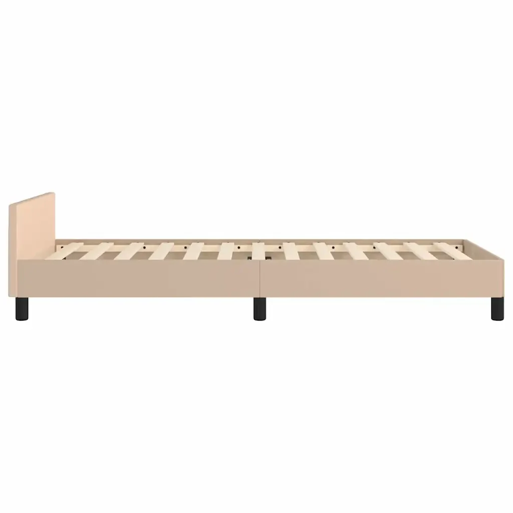 Letto singolo | Letto per adulti | Giroletto con Testiera senza Materasso Cappuccino 90x190 cm - Image 6