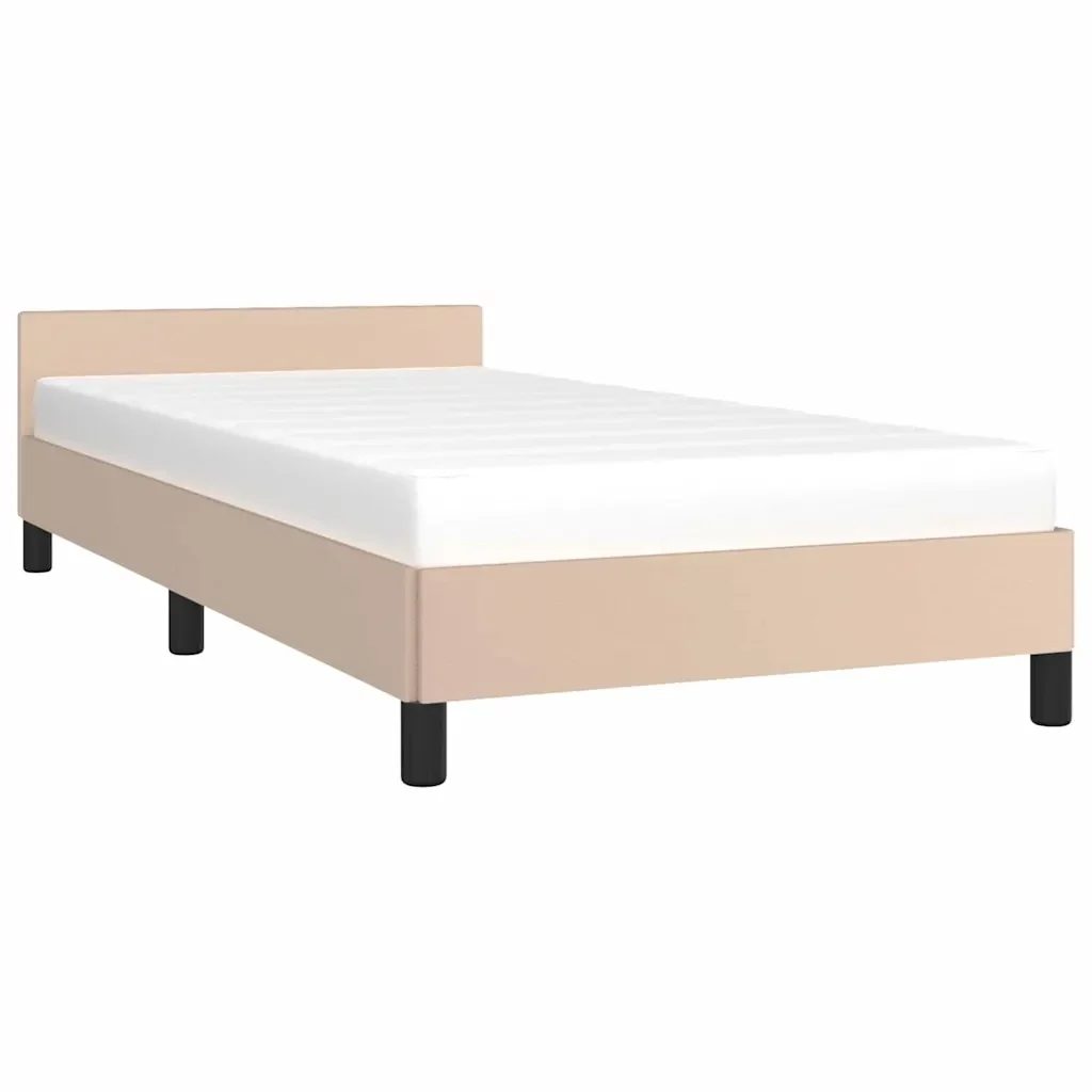 Letto singolo | Letto per adulti | Giroletto con Testiera senza Materasso Cappuccino 90x200 cm - Image 4
