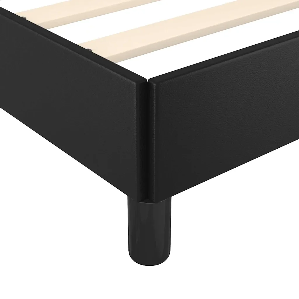 Letto singolo | Letto per adulti | Giroletto con Testiera senza Materasso Nero 90x190 cm - Image 7
