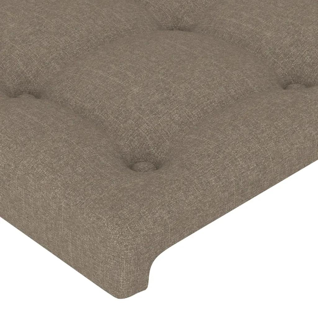 Letto singolo | Letto per adulti | Giroletto con Testiera Tortora 80x200 cm in Tessuto - Image 10