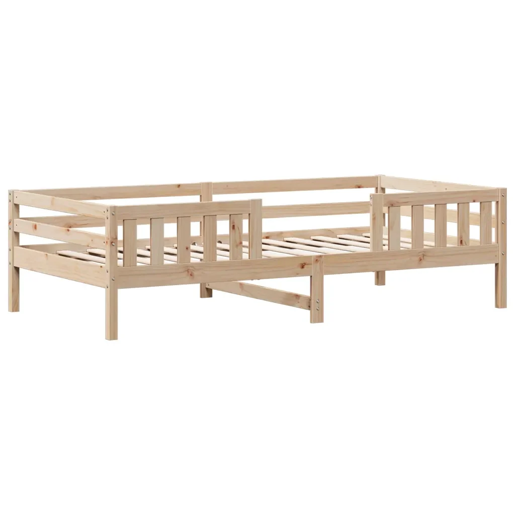 Letto singolo | Letto per adulti | Giroletto con Tetto 100x200 cm in Legno Massello di Pino - Image 5