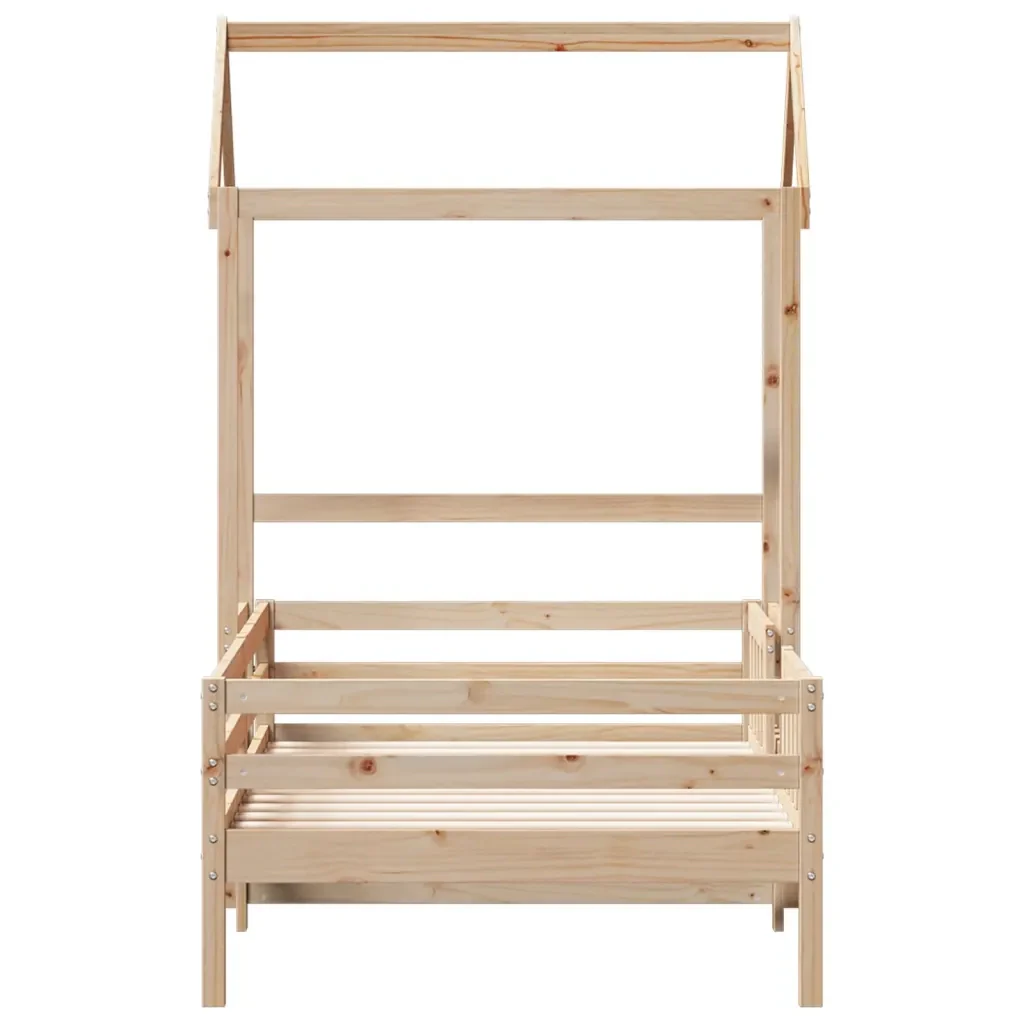 Letto singolo | Letto per adulti | Giroletto con Tetto 80x200 cm in Legno Massello di Pino - Image 5