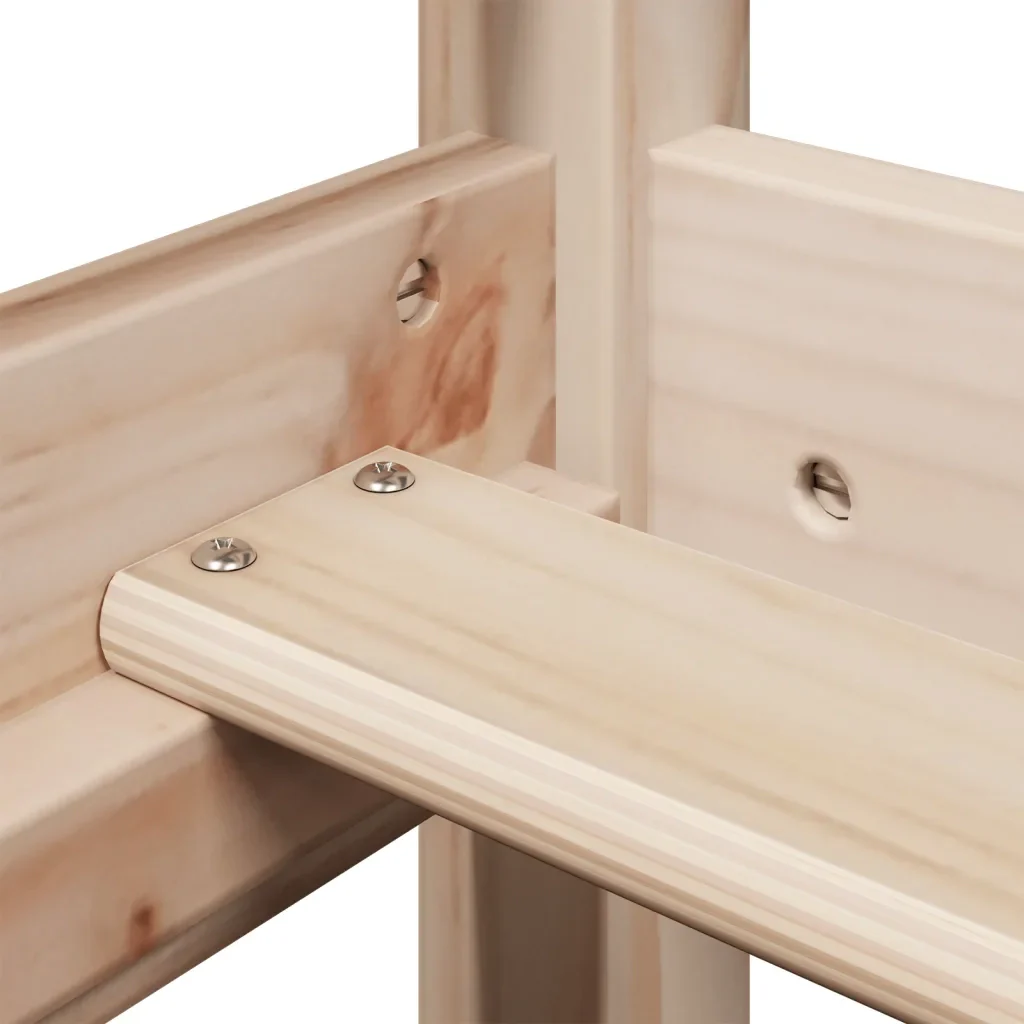 Letto singolo | Letto per adulti | Giroletto con Tetto 80x200 cm in Legno Massello di Pino - Image 9