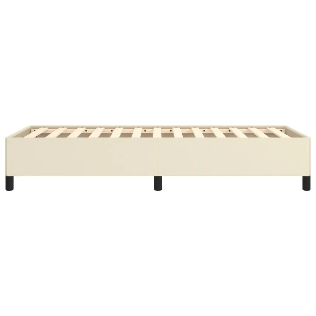 Letto singolo | Letto per adulti | Giroletto Crema 80x200 cm in Similpelle - Image 6