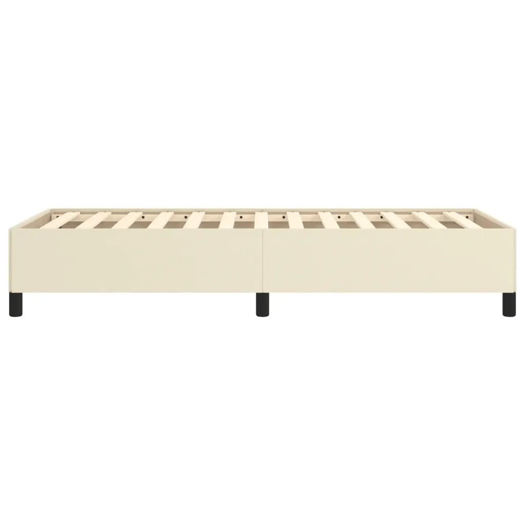 Letto singolo | Letto per adulti | Giroletto Crema 90x200 cm in Similpelle - Image 6