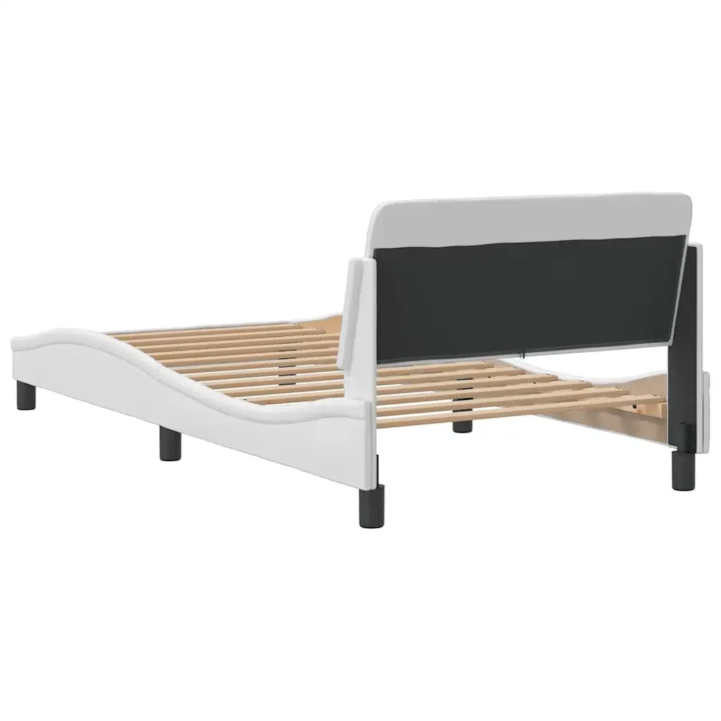 Letto singolo | Letto per adulti | Giroletto Dover Bianco 100x200 cm in Similpelle - Image 6