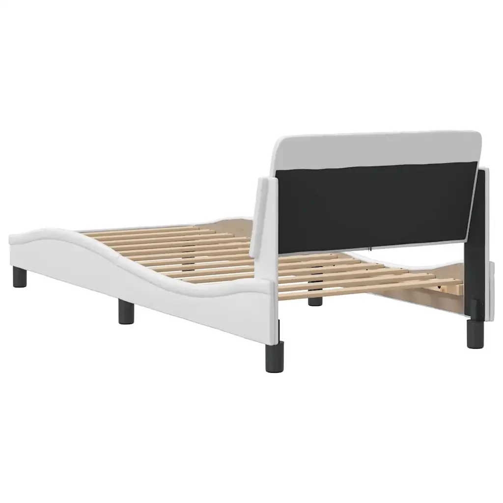 Letto singolo | Letto per adulti | Giroletto Dover Bianco 80x200 cm in Similpelle - Image 6